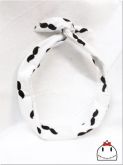 Faixa Pin Up Branca Mustache