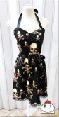 Vestido Caveiras Frente Unica