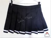Saia Pregas Colegial Preta