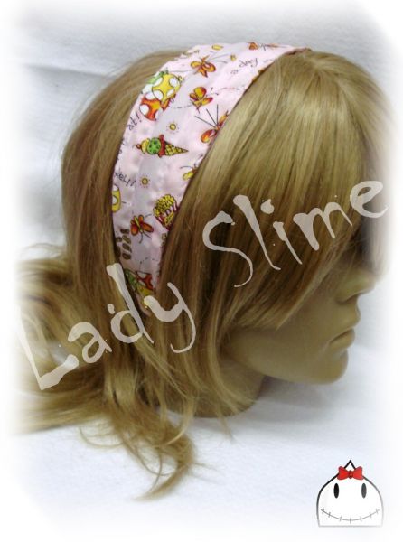Tiara Dupla Face Rosa Sorvetes