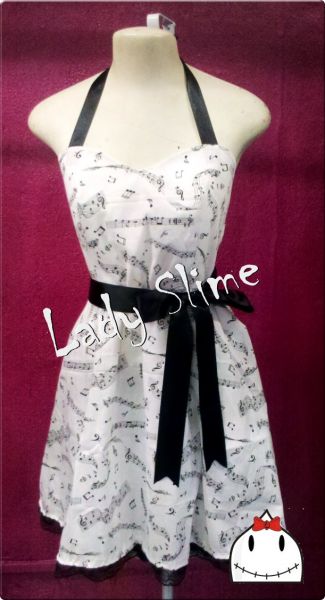 Vestido Nota Musical Frente Única