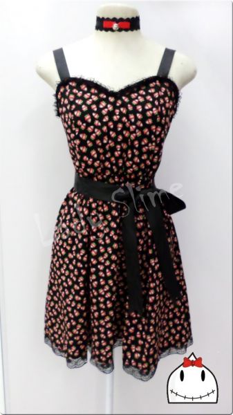 Vestido Alças Morango