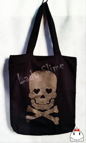 Bolsa Caveira Dourada