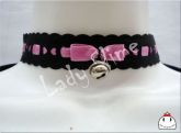 Choker Preta e Rosa com Guizo