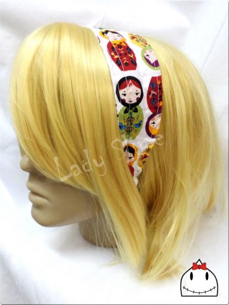 Tiara Dupla Face Matrioska Branca