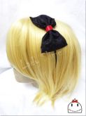 Laço Preto Poa Vermelho