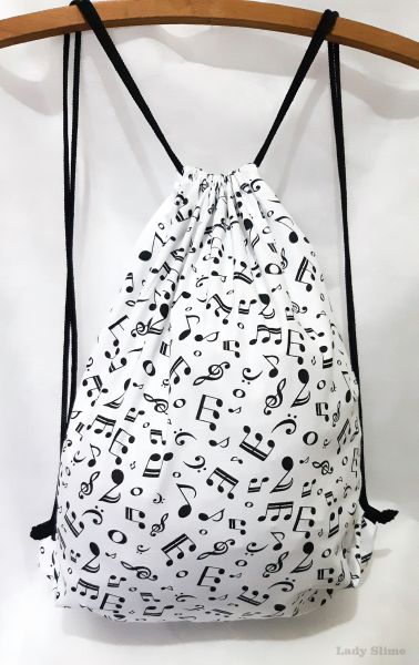 Mochila Saco Notas Musicais