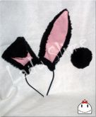 Fantasia Coelhinha Kit 2 Peças Tiara Rabo Pompom