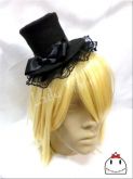 Cartola Grande Preta Gothic Lolita Rendas