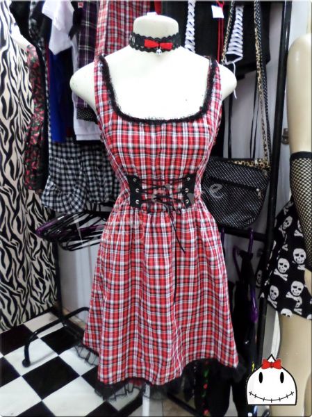 Vestido Xadrez Vermelho